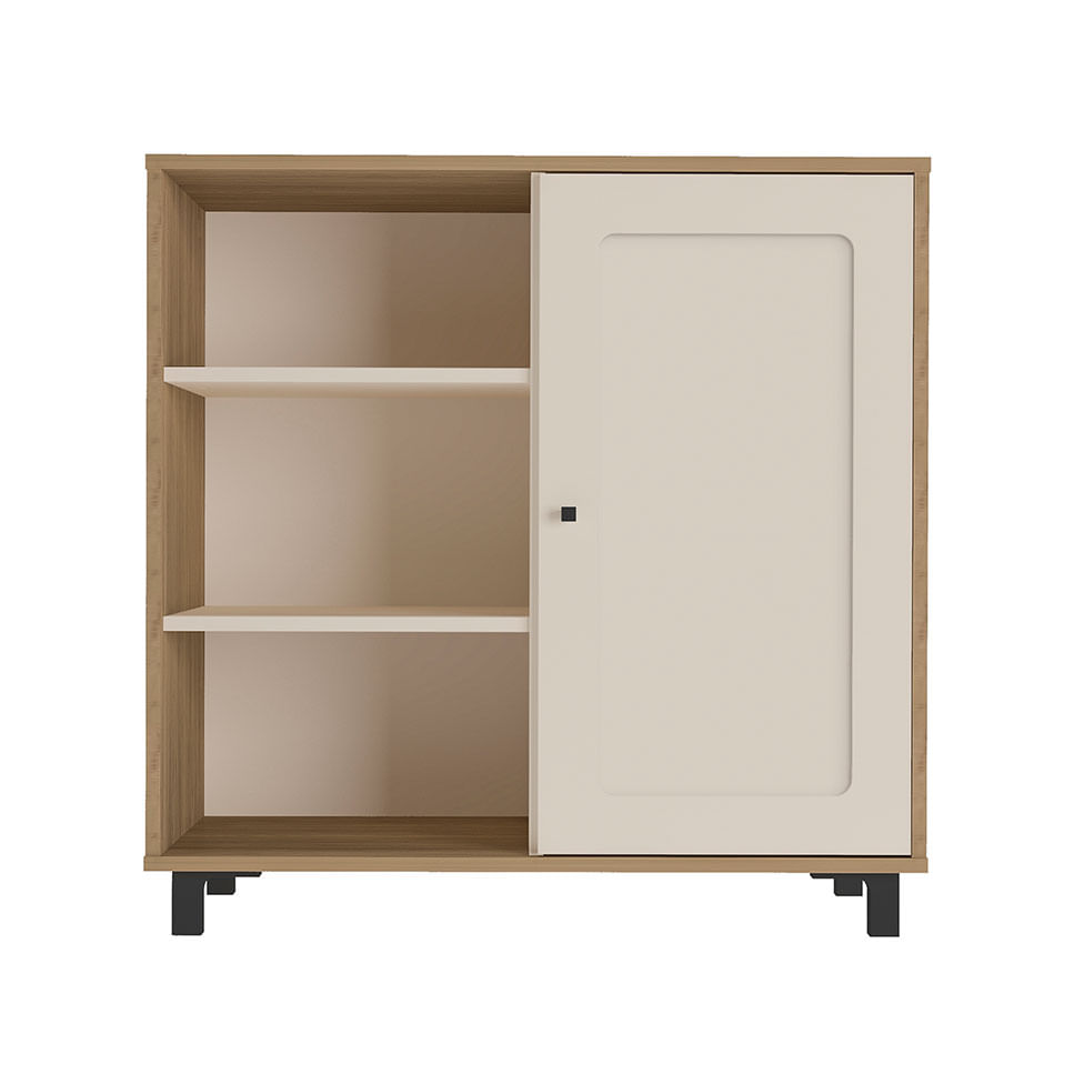 Buffet Charlotte com 1 Porta Carvalho e Off White - Imagem 5