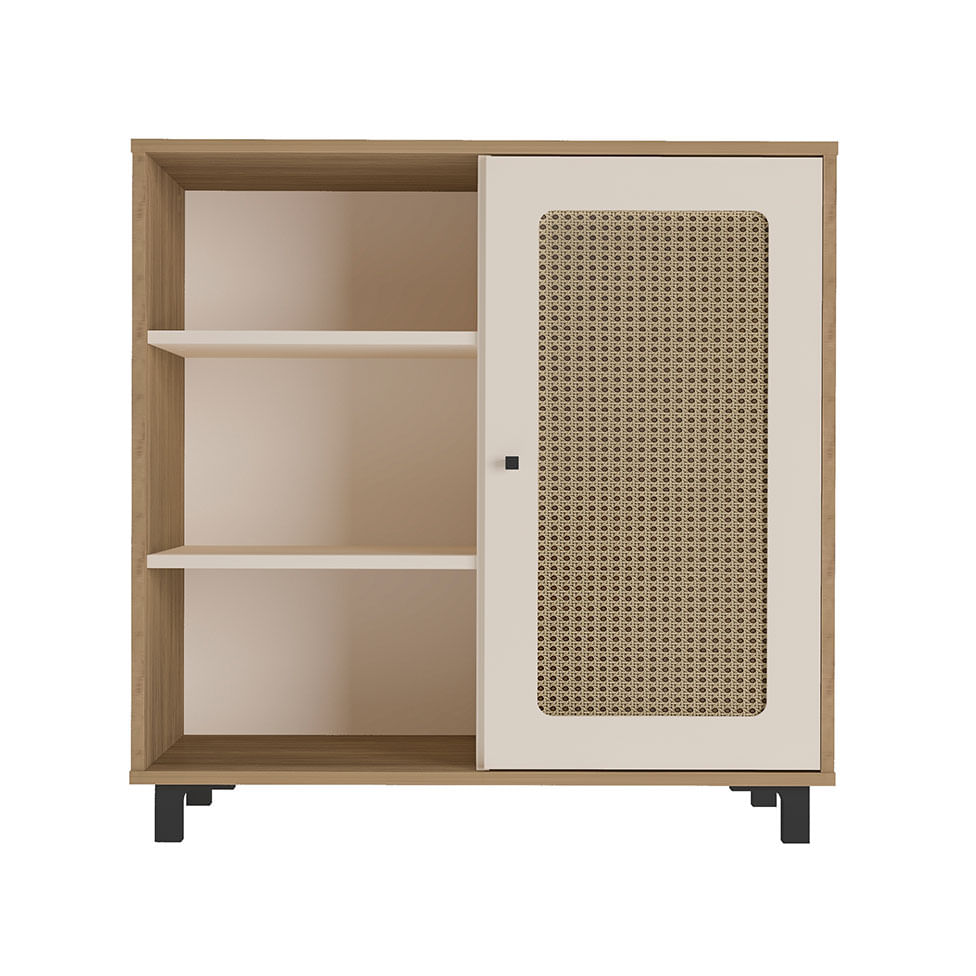 Buffet Charlotte com 1 Porta Carvalho e Off White - Imagem 6