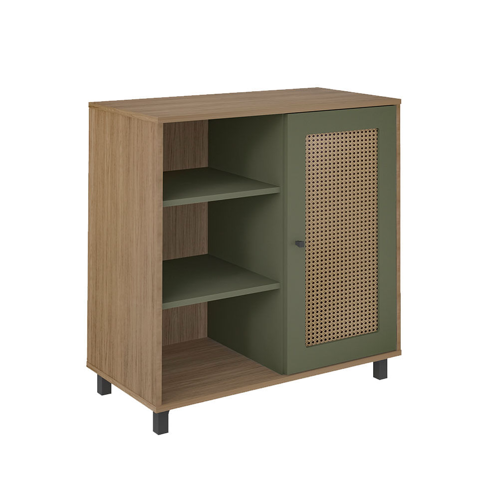 Buffet Charlotte com 1 Porta Carvalho e Menta