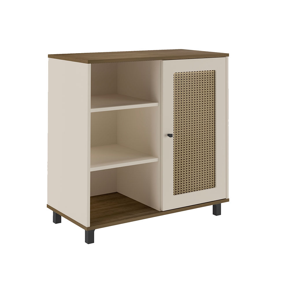Buffet Charlotte com 1 Porta Pinho e Off White