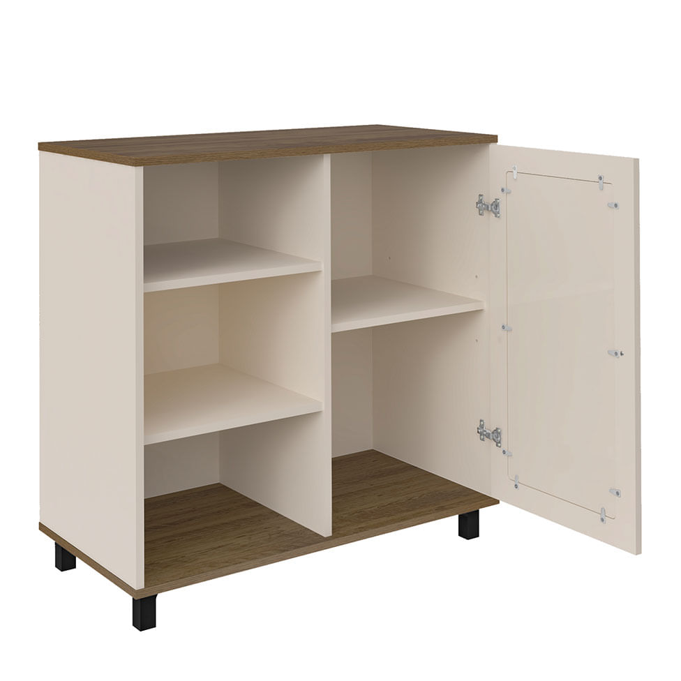 Buffet Charlotte com 1 Porta Pinho e Off White - Imagem 3