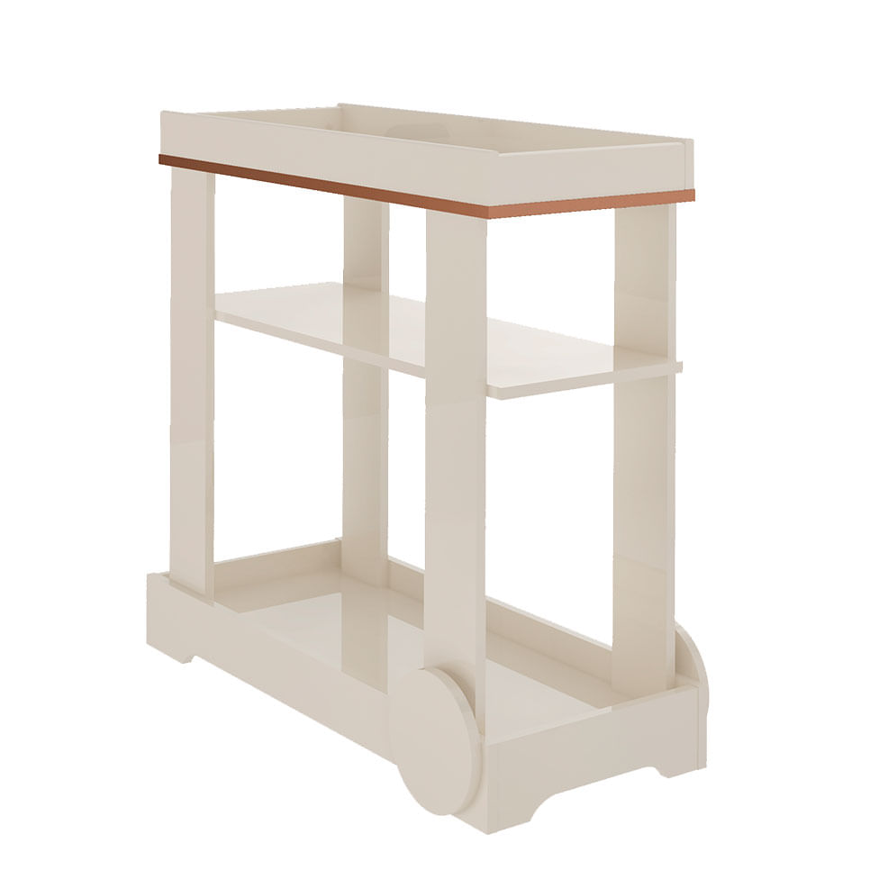 Carrinho Bar Rose Off White