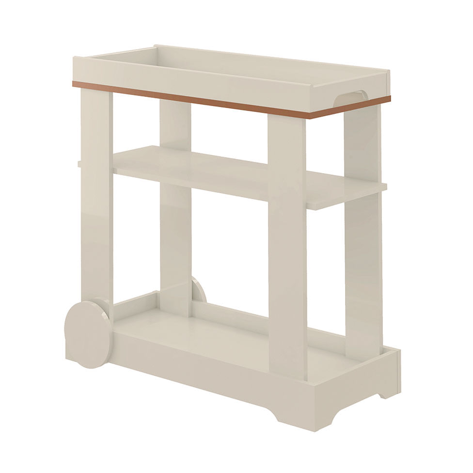 Carrinho Bar Rose Off White - Imagem 2