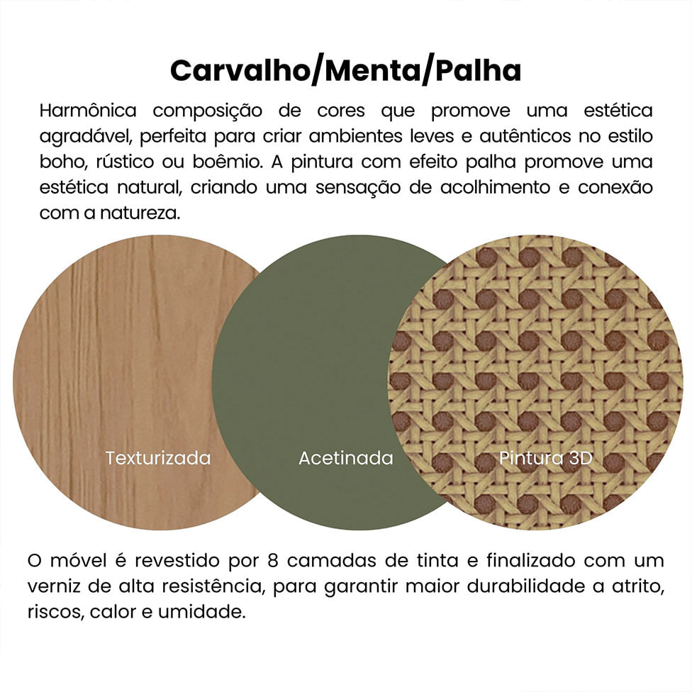 Escrivaninha Ceci Carvalho e Menta 107x90m - Imagem 9