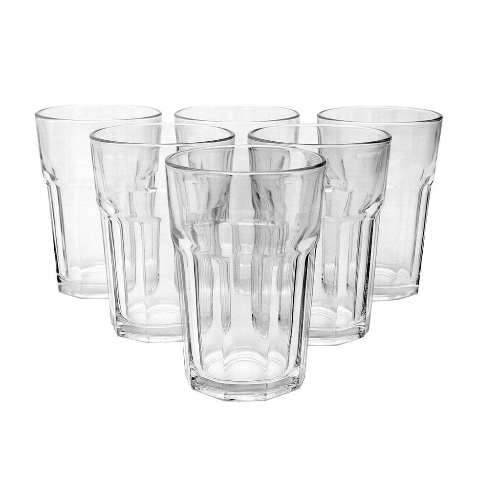 Jogo com 6 Copos de Vidro - 425ml