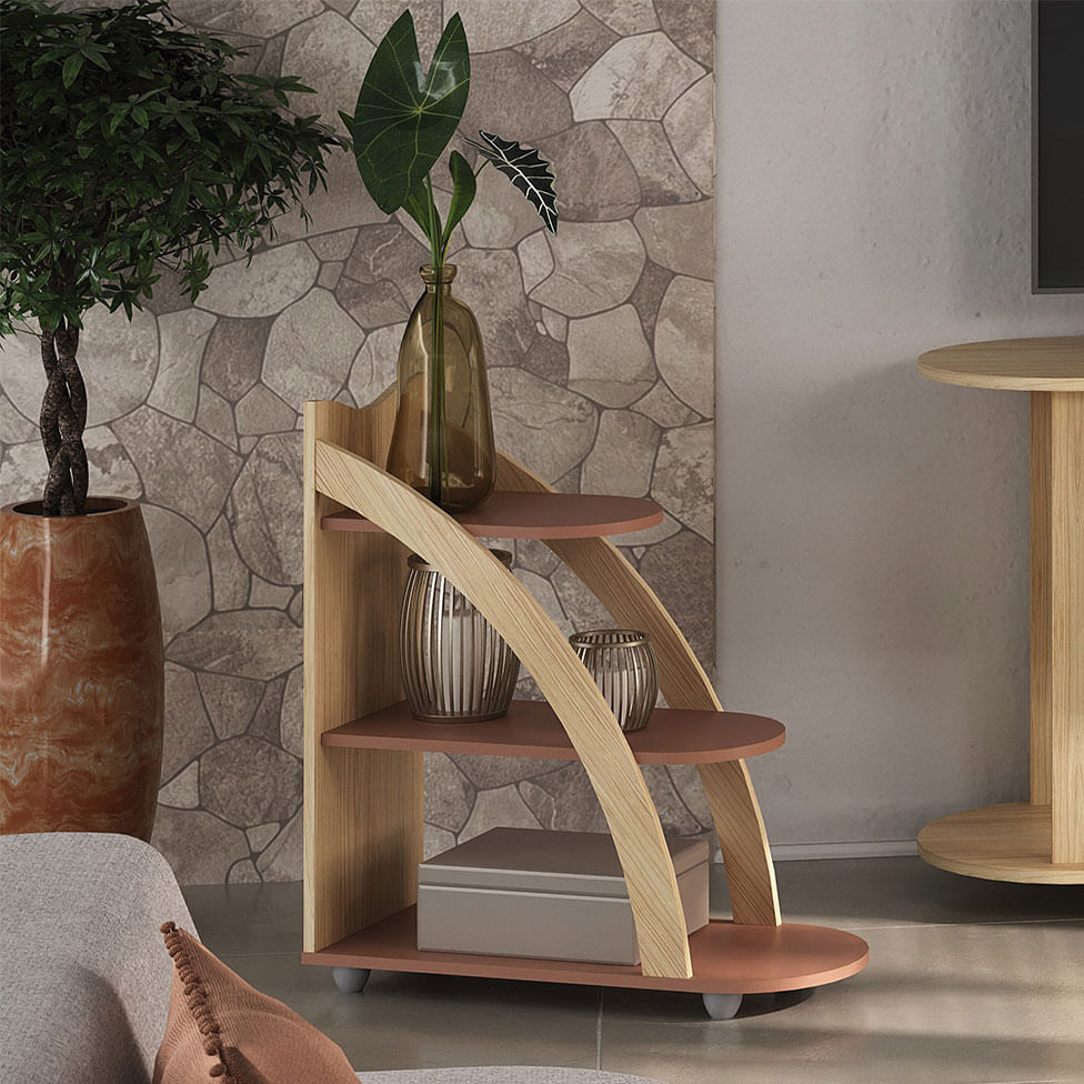 Mesa de Apoio Andes Naturale e Terracota - Imagem 5