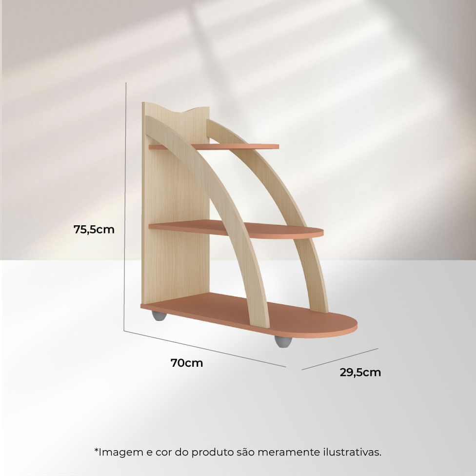 Mesa de Apoio Andes Naturale e Terracota - Imagem 7