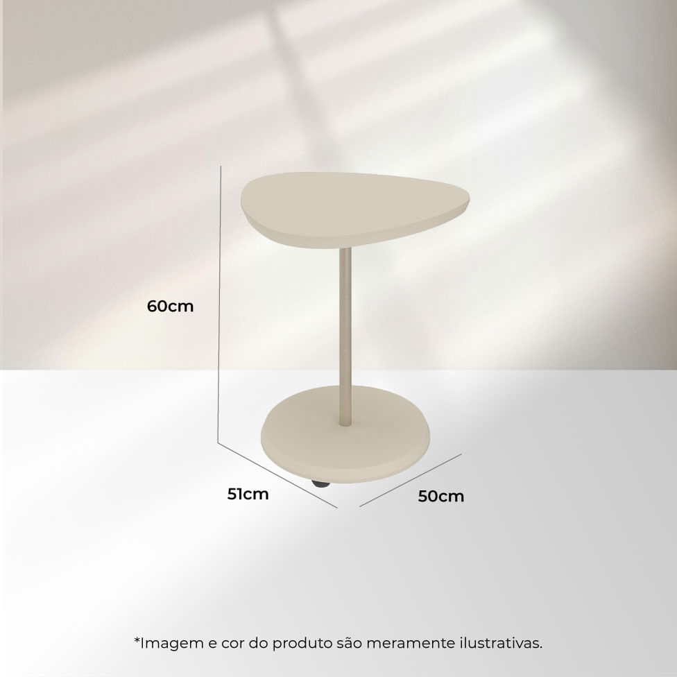 Mesa de Apoio Alta Bel Off White - Imagem 7