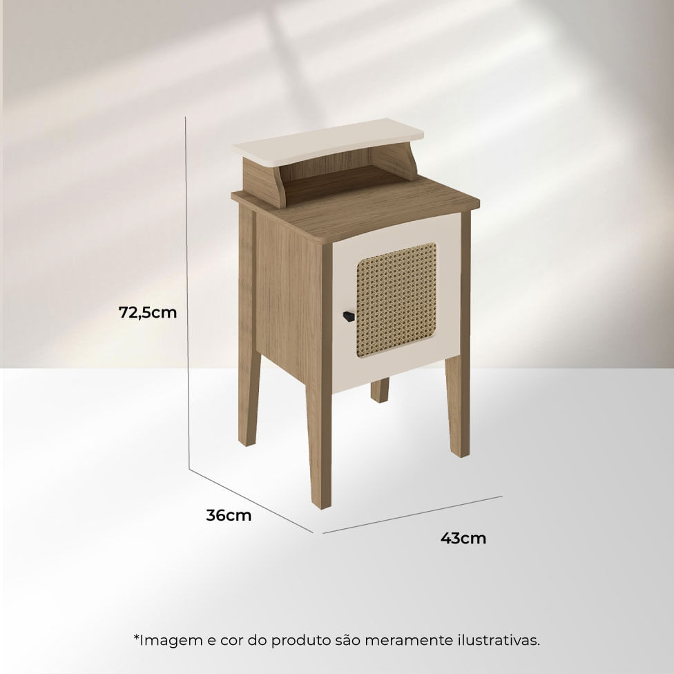 Mesa de Apoio Charlotte Carvalho e Menta - Imagem 9