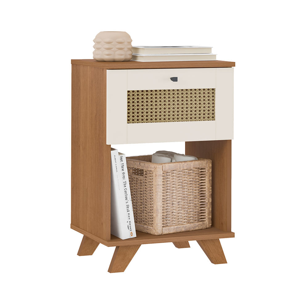 Mesa de Apoio Trama Cinamomo e Off White - Imagem 3