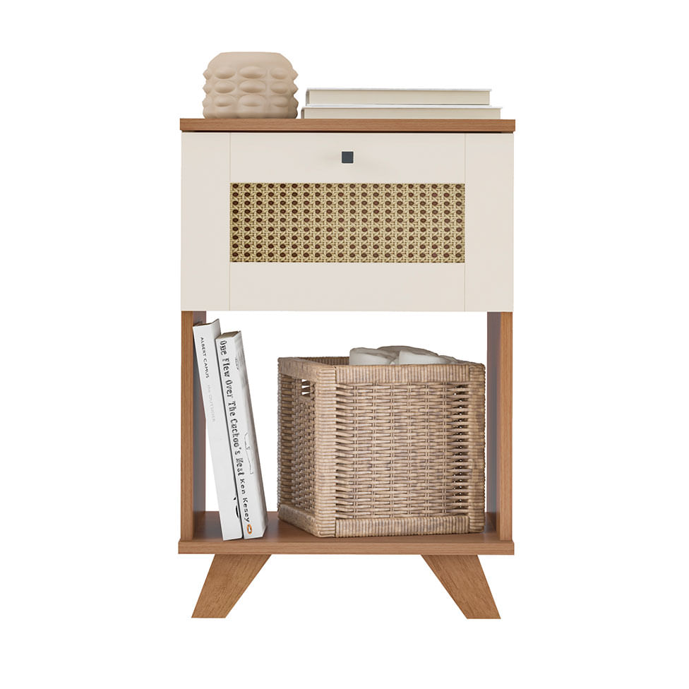 Mesa de Apoio Trama Cinamomo e Off White - Imagem 4