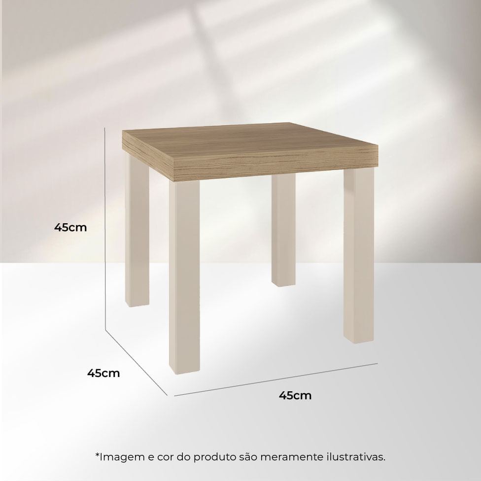 Mesa de Apoio Up Carvalho e Off White - Imagem 6
