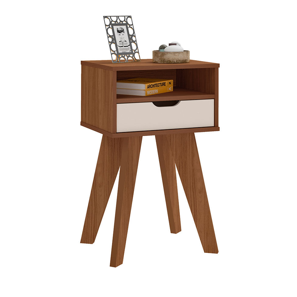 Mesa de Apoio Vip Cedro e Off White - Imagem 2