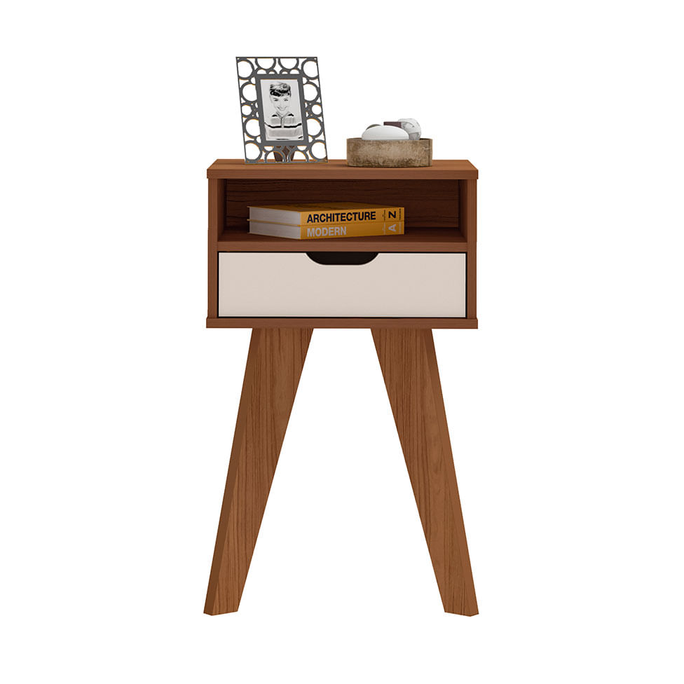 Mesa de Apoio Vip Cedro e Off White - Imagem 3