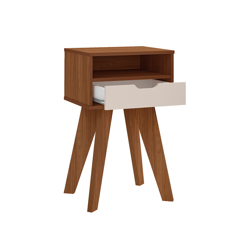 Mesa de Apoio Vip Cedro e Off White - Imagem 4