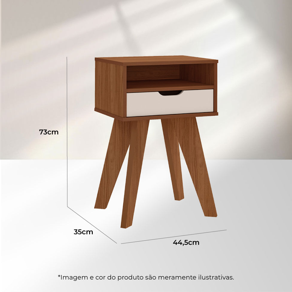 Mesa de Apoio Vip Cedro e Off White - Imagem 7