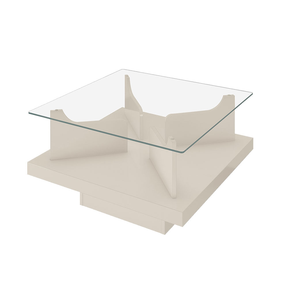 Mesa de Centro Clear Off White