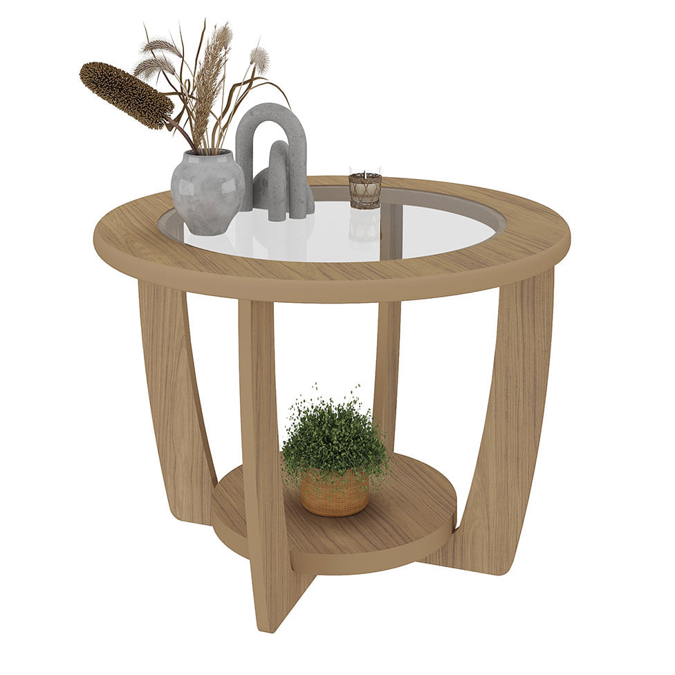 Mesa de Centro Curve Carvalho - Imagem 3