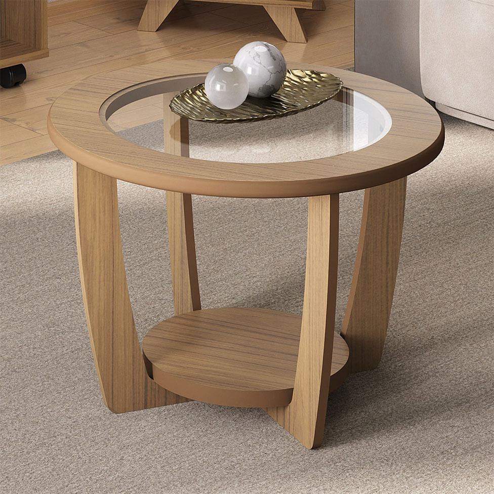 Mesa de Centro Curve Carvalho - Imagem 4