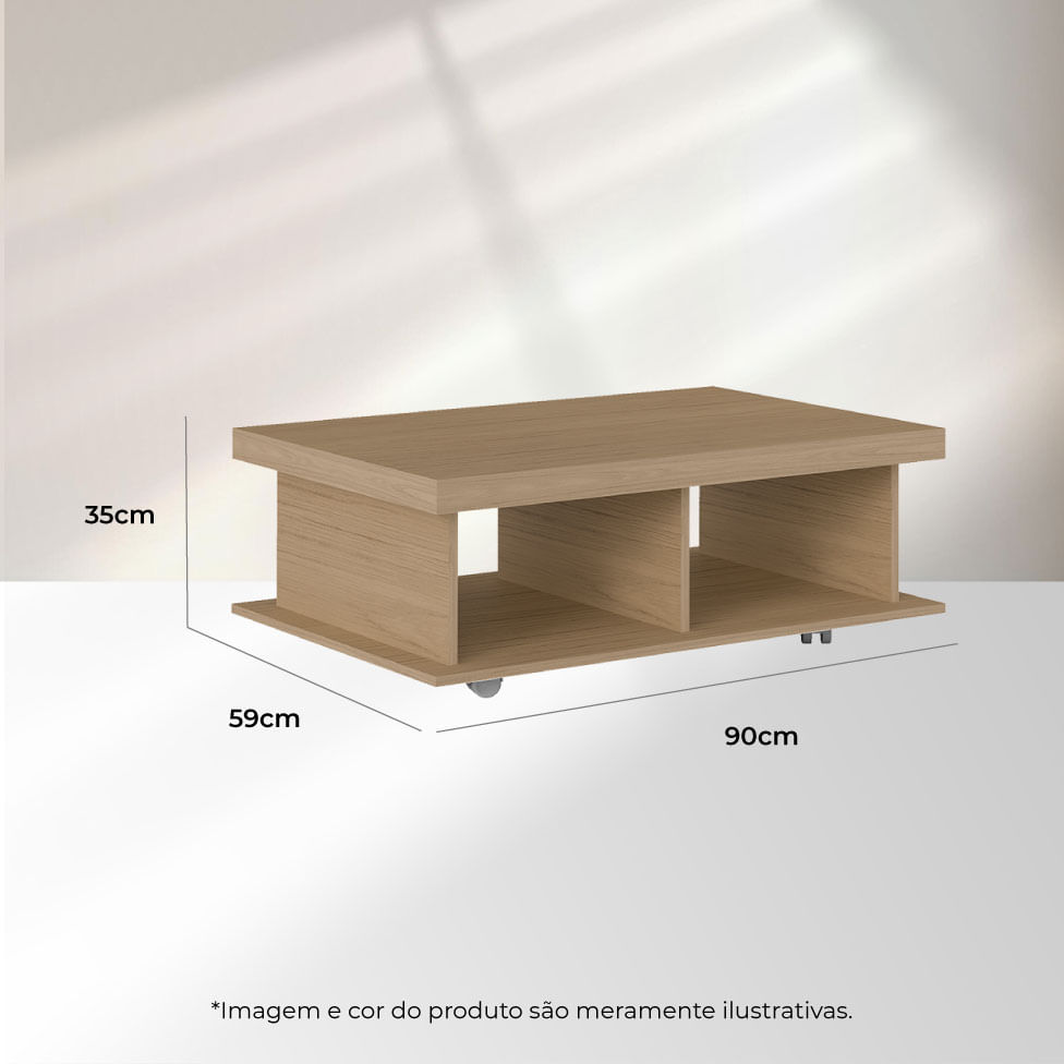 Mesa de Centro Dunas Carvalho - Imagem 6