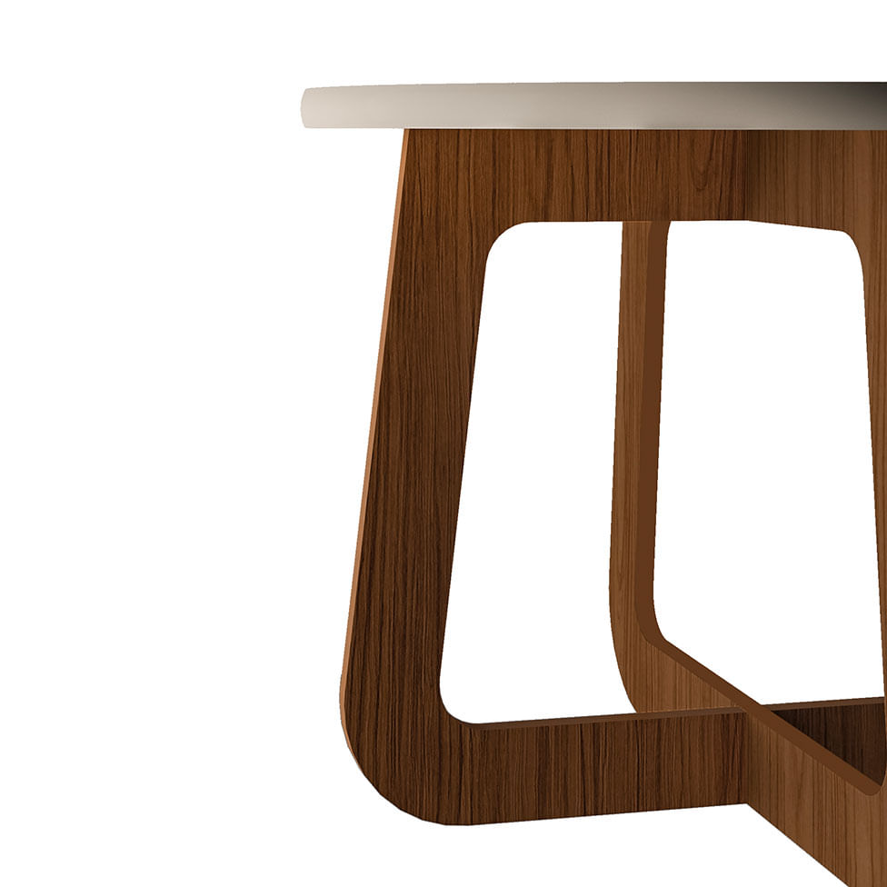 Mesa de Centro Jasmin Cedro e Off White - Imagem 3
