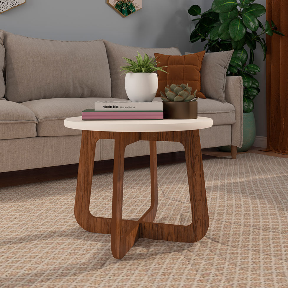 Mesa de Centro Jasmin Cedro e Off White - Imagem 4