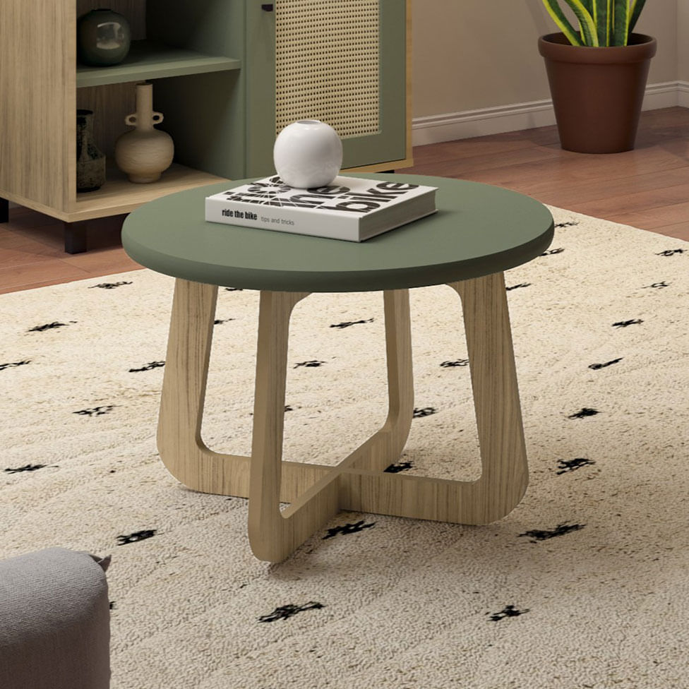 Mesa de Centro Jasmin Menta e Carvalho - Imagem 4