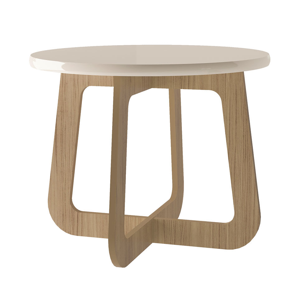 Mesa de Centro Jasmin Off White e Carvalho - Imagem 3