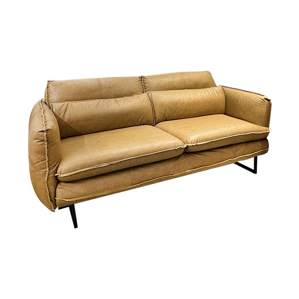 Sofá Cuiaba em Couro Crystal Brown 1,50m