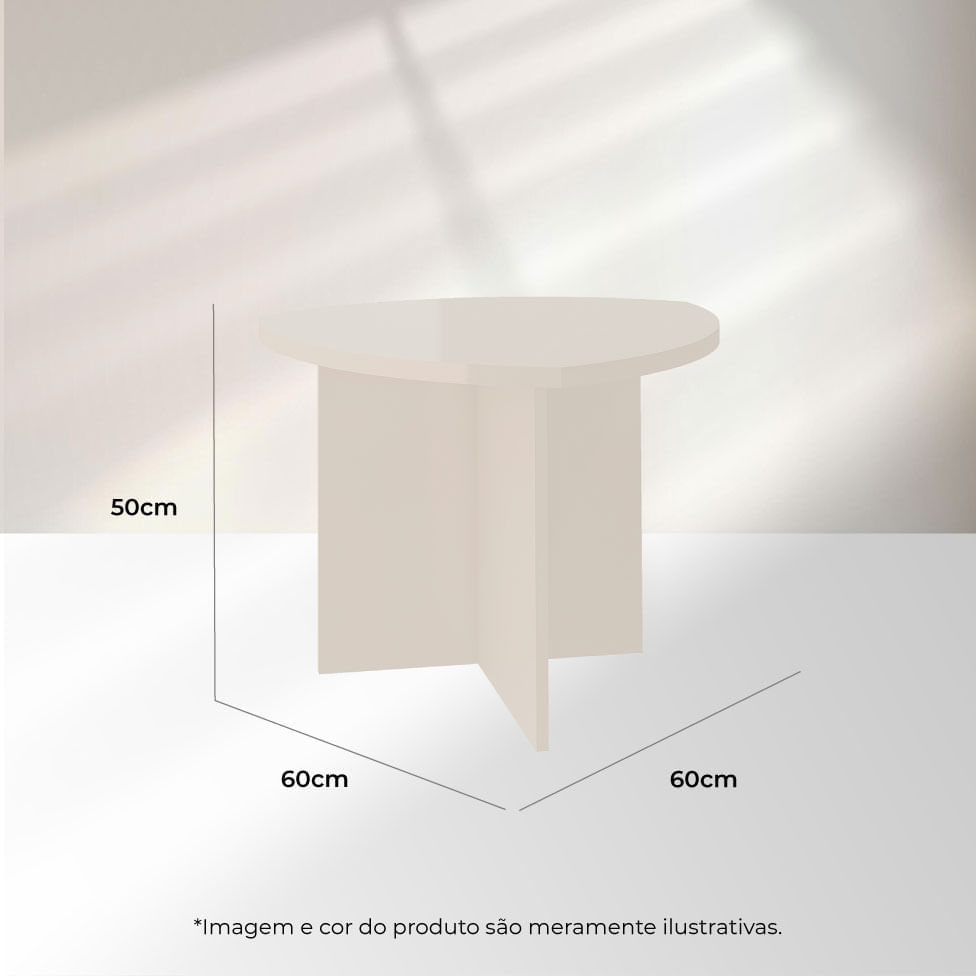Mesa de Apoio Baixa Delta Off White - Imagem 8