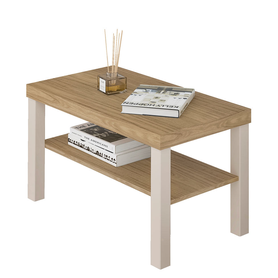 Mesa de Centro Up Carvalho e Off White - Imagem 4