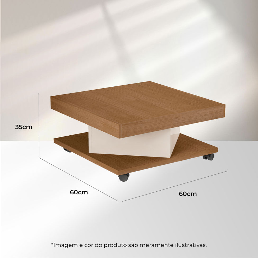 Mesa de Centro Saara Cinamomo e Off White - Imagem 5