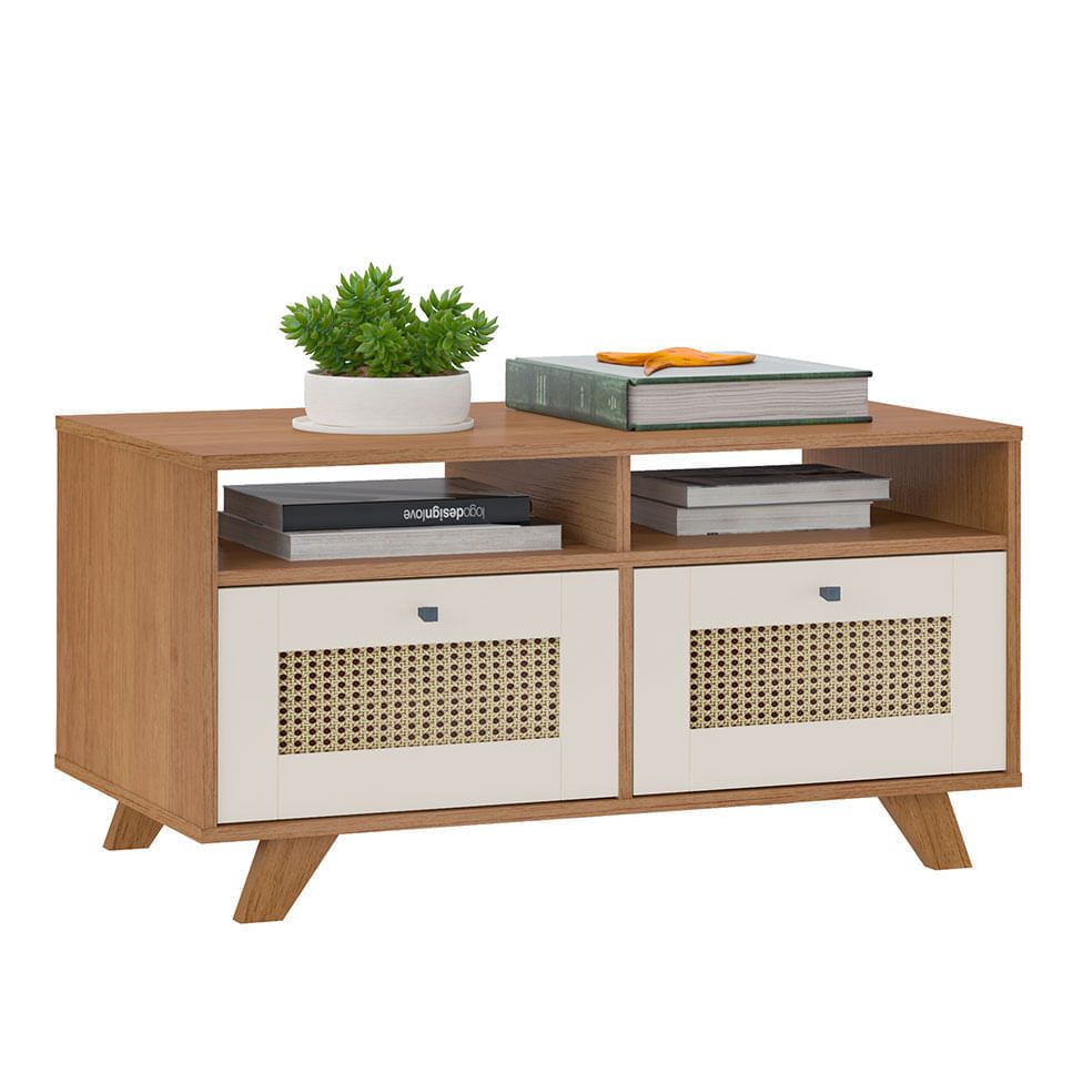 Mesa de Centro Trama Cinamomo e Off White - Imagem 4