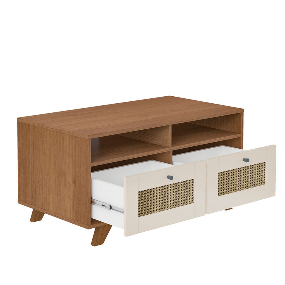 Mesa de Centro Trama Cinamomo e Off White - Imagem 6