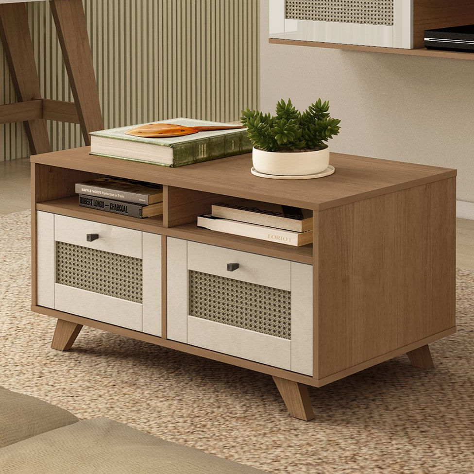 Mesa de Centro Trama Cinamomo e Off White - Imagem 8