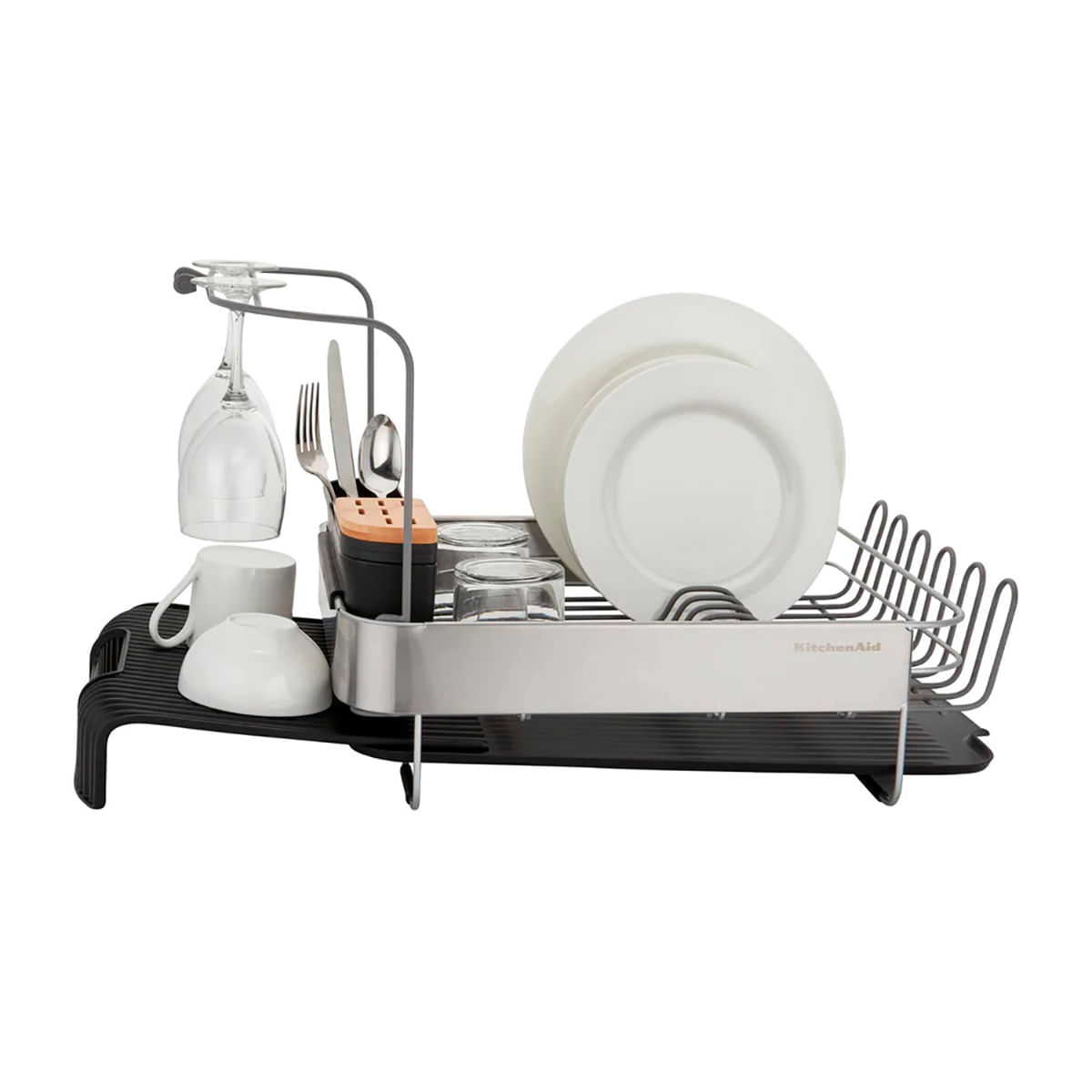 Escorredor Louças Expansível Prato Copo Talheres Kitchenaid
