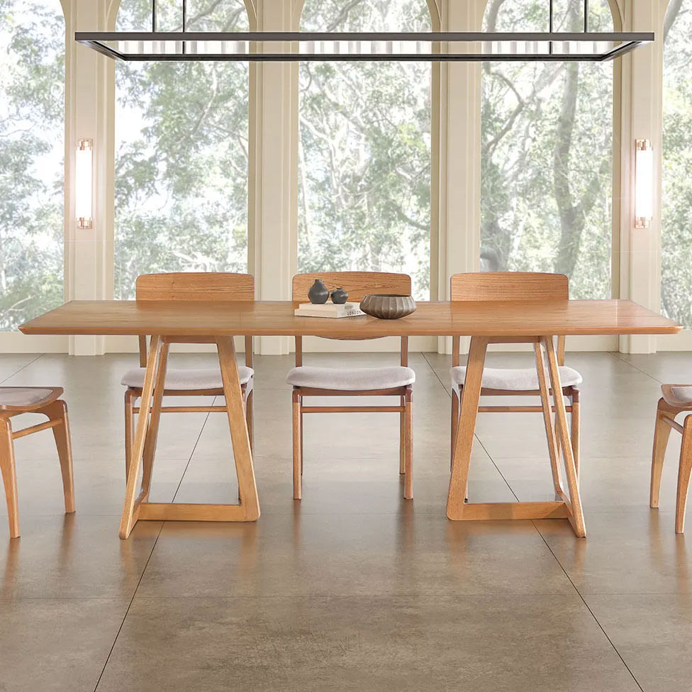 Mesa de Jantar Eva Cinamomo e Castanho 1,60m - Imagem 2