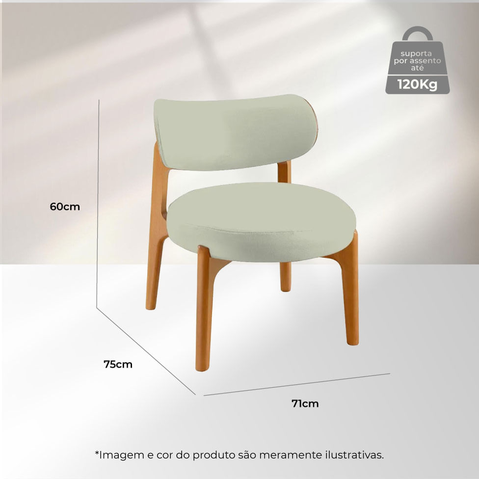 Poltrona Selene Cinza e Cinamomo - Imagem 5