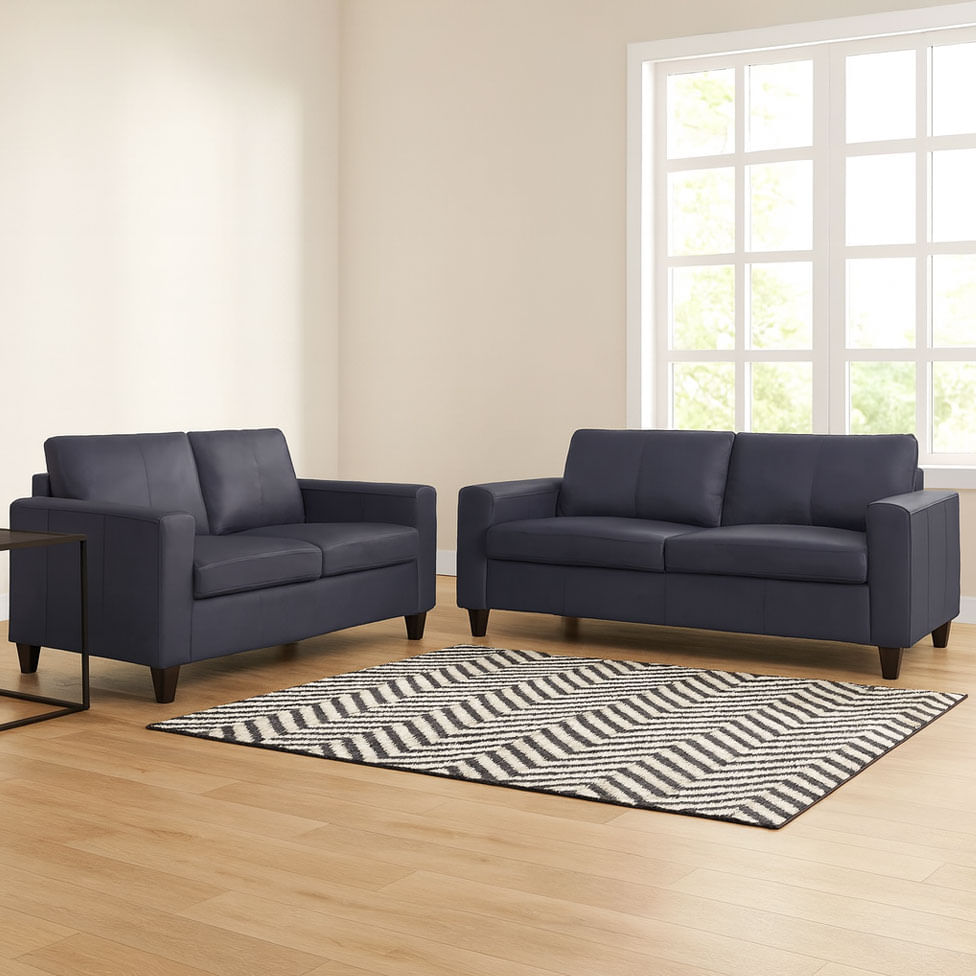 Conjunto de Sofá Royale em Couro Blue - Imagem 6