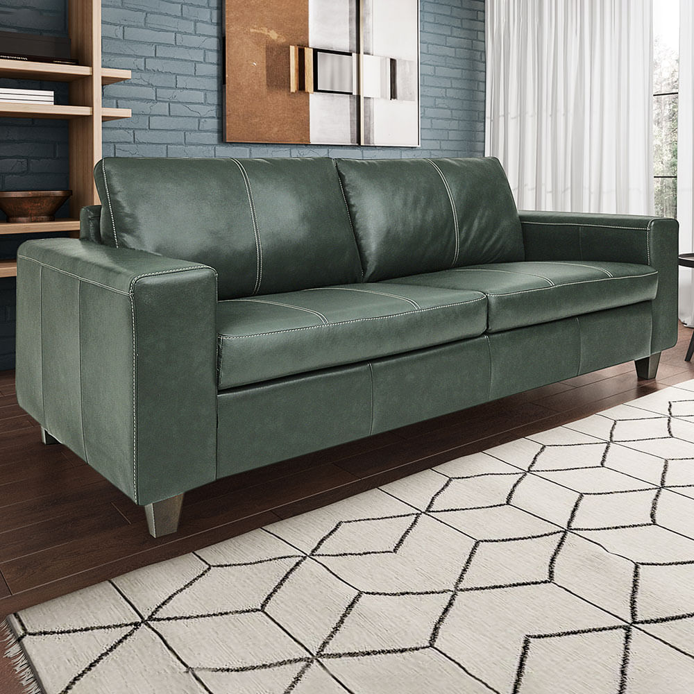 Conjunto de Sofá Royale em Couro Green - Imagem 5
