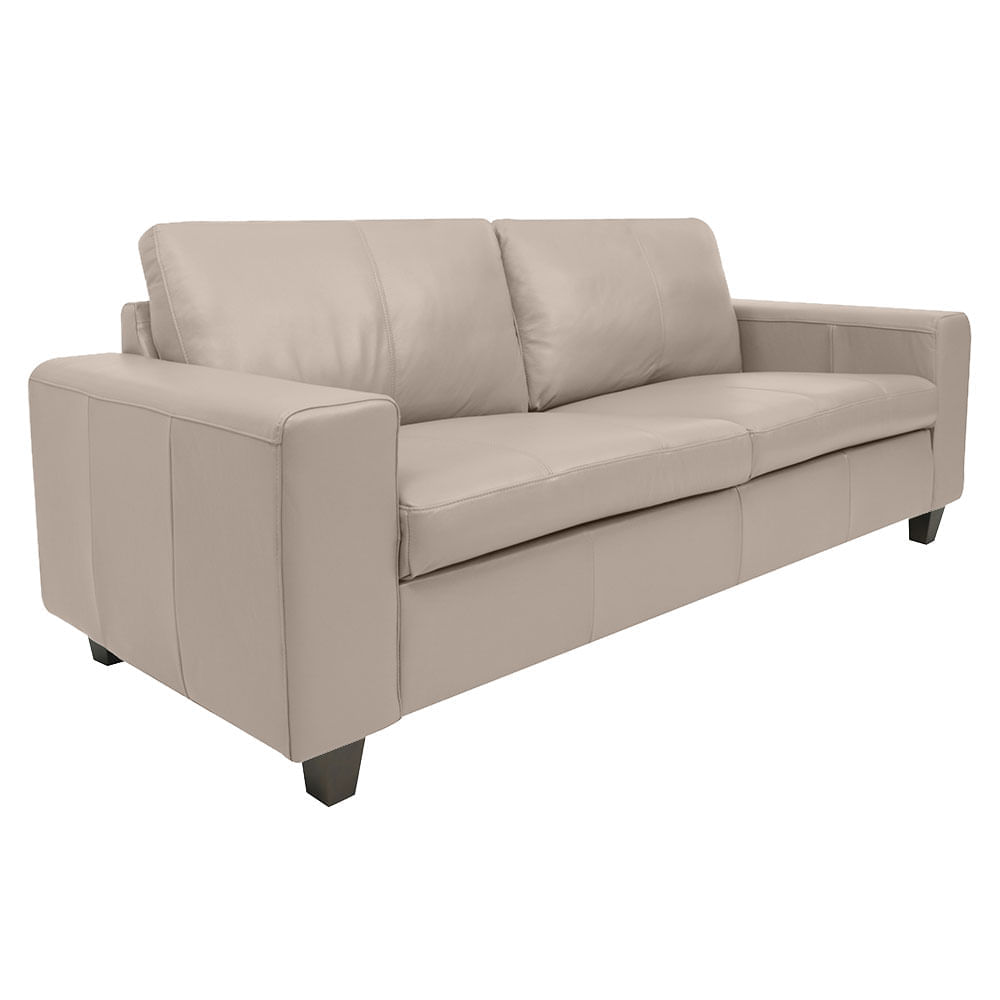 Conjunto de Sofá Royale em Couro Off White - Imagem 2