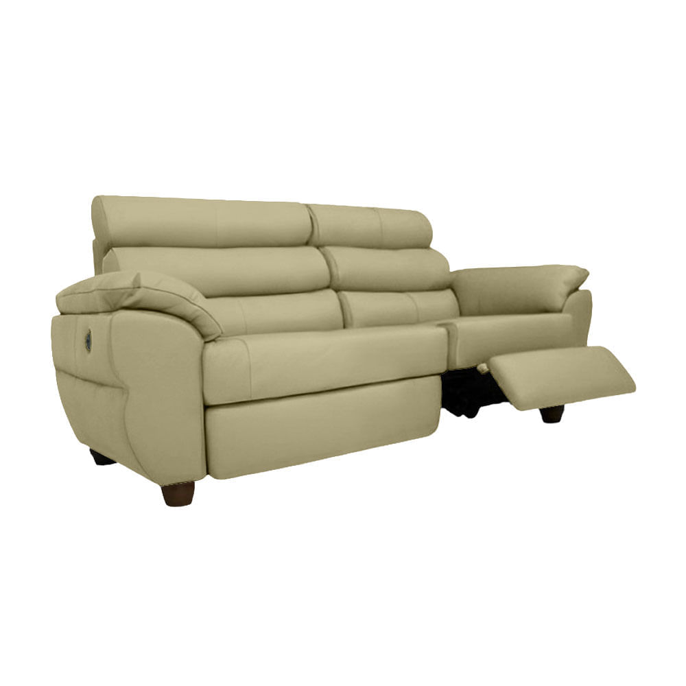 Sofá Tulsa Retrátil em Couro Avelã 2,22m