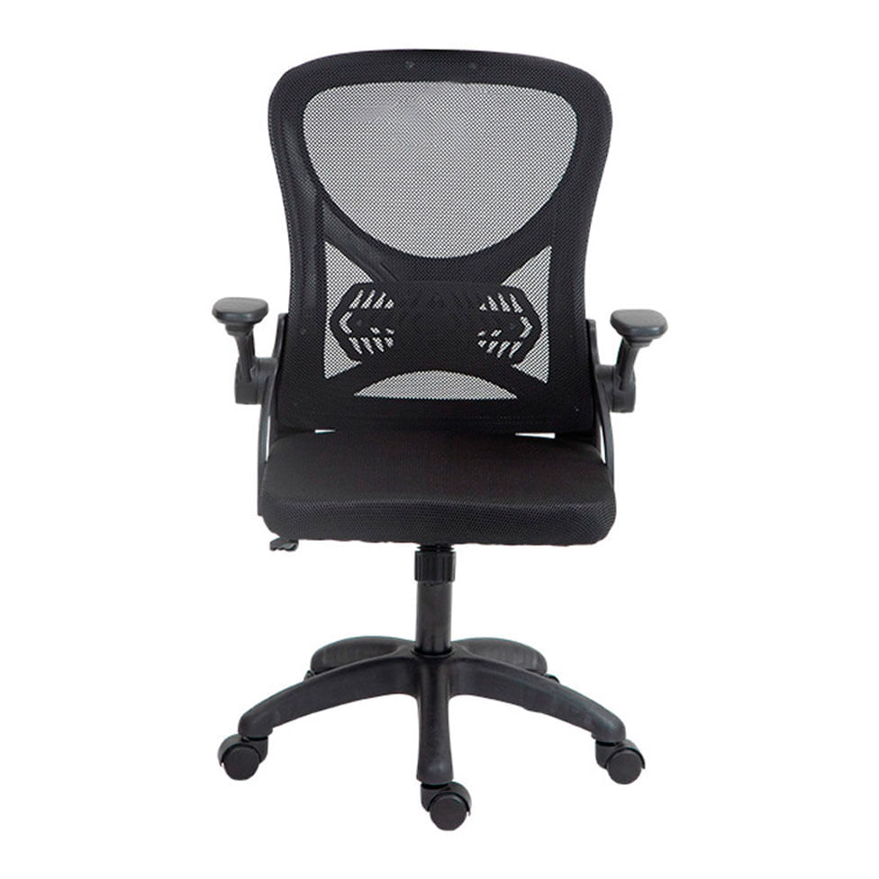 Cadeira Office Columbus com Tela Mesh Preta sem Encosto - Imagem 2