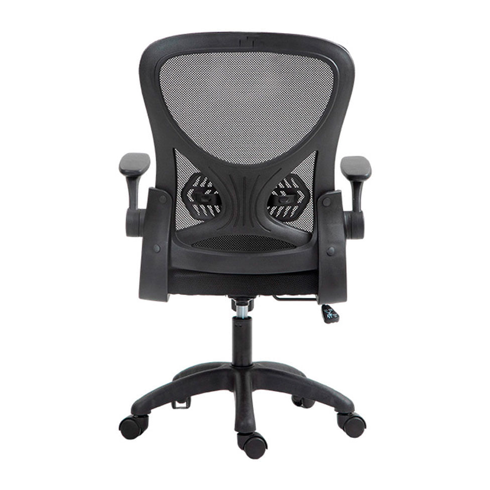 Cadeira Office Columbus com Tela Mesh Preta sem Encosto - Imagem 4