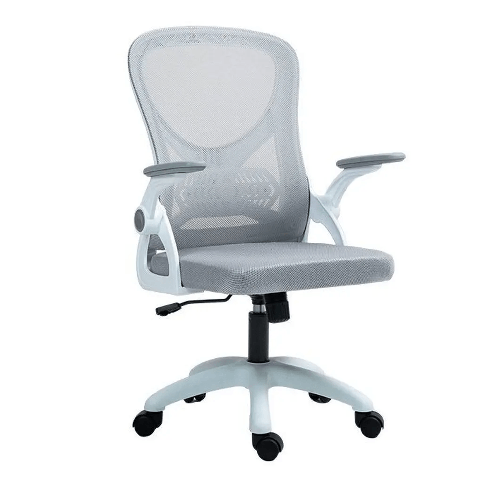 Cadeira Office Columbus com Tela Mesh Cinza sem Encosto