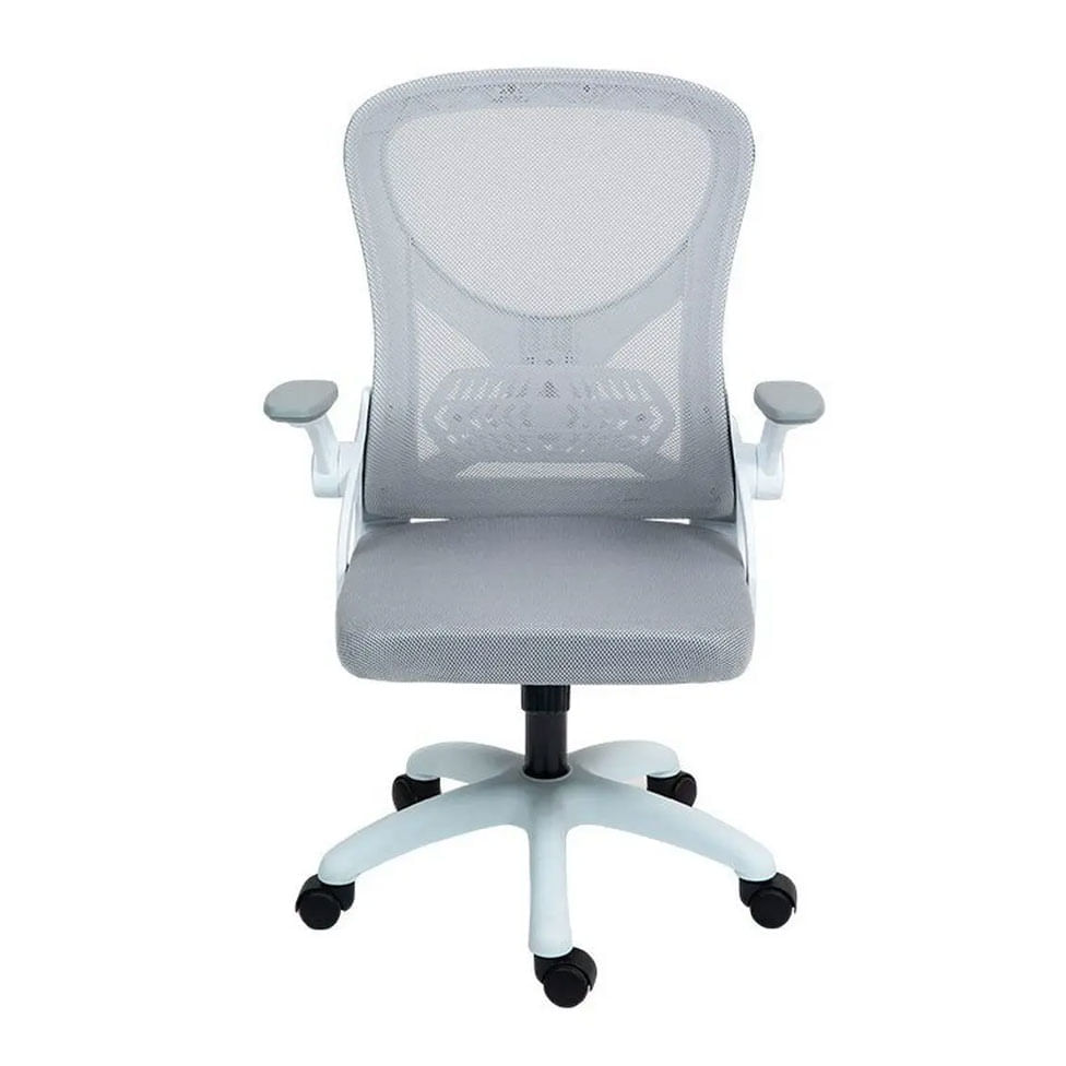 Cadeira Office Columbus com Tela Mesh Cinza sem Encosto - Imagem 2