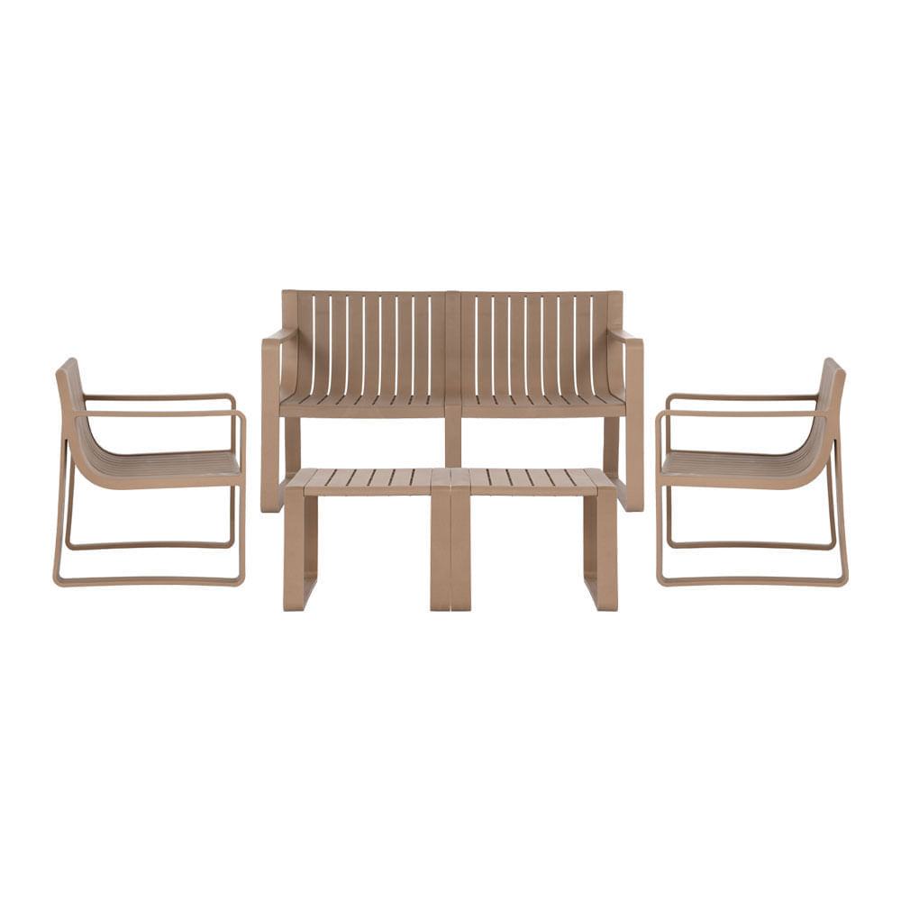 Conjunto Verte Eco para Área Externa Café com 5 Peças
