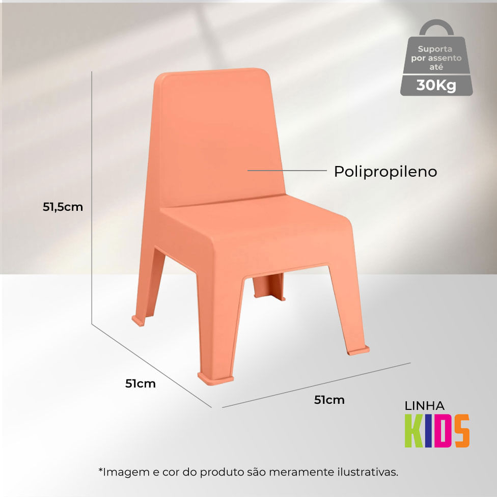 Cadeira Origami Infantil Pêssego - Imagem 3