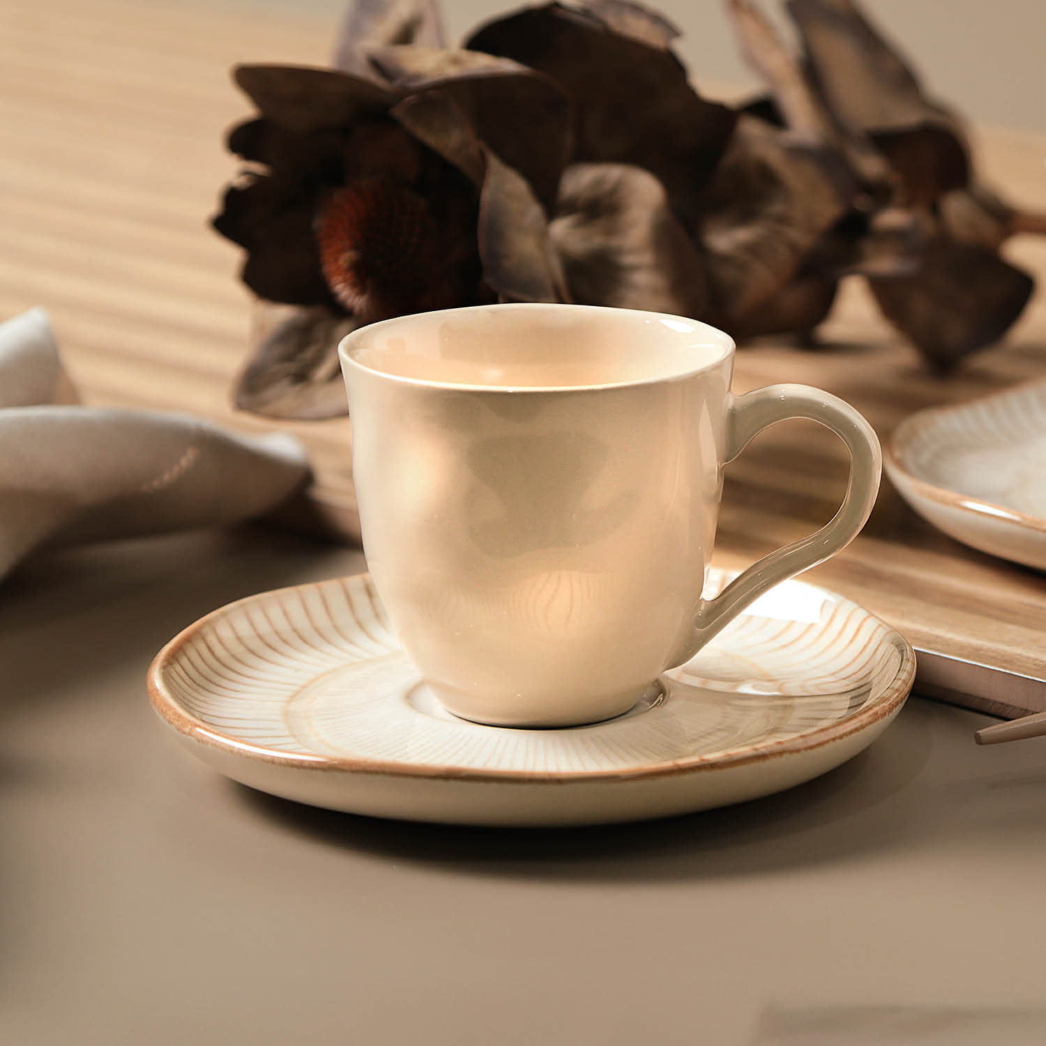 Conjunto com 6 Xícaras De Chá com 6 Pires Bio Mirage 170ml - Imagem 2