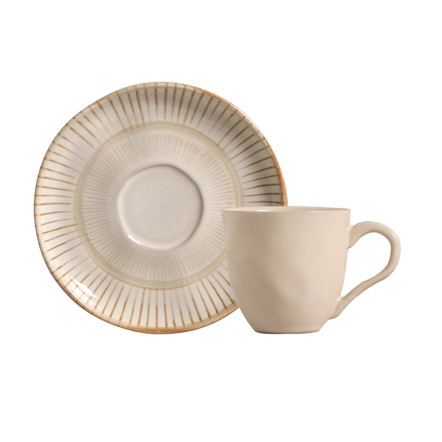 Conjunto com 6 Xícaras De Chá com 6 Pires Bio Mirage 170ml